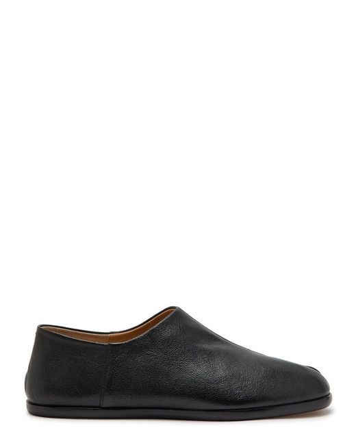 Maison Margiela Black Tabi Split-Toe Leather Shoes for men
