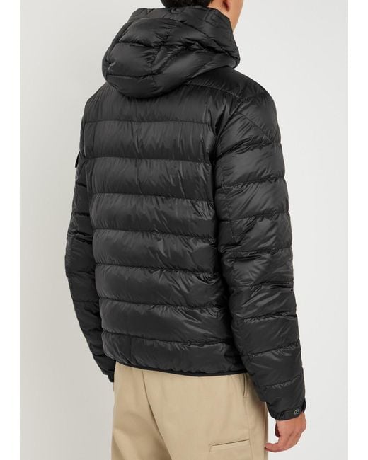 Moncler Black Najan Quilted Hooded Shell Jacket for men