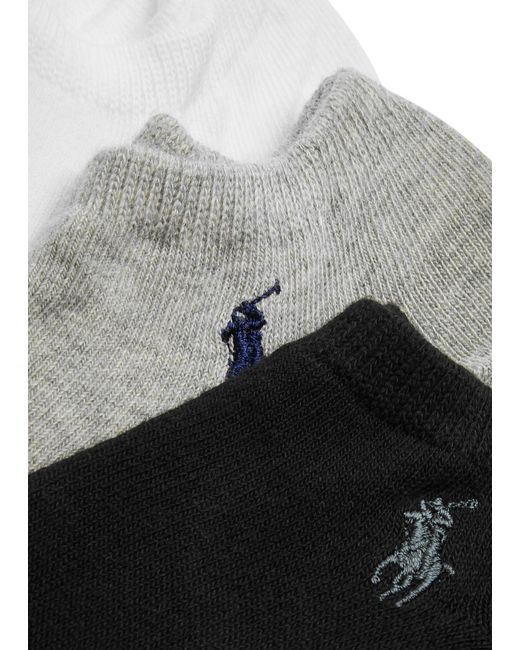 Polo Ralph Lauren Black Logo-embroidered Cotton-blend Socks for men