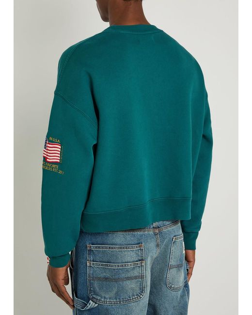 CHERRY LA Green America's Favourite Crew-Neck Cotton Sweatshirt for men