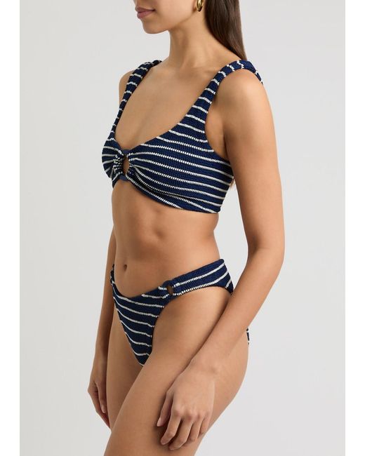 Hunza G Blue Hallie Seersucker Bikini