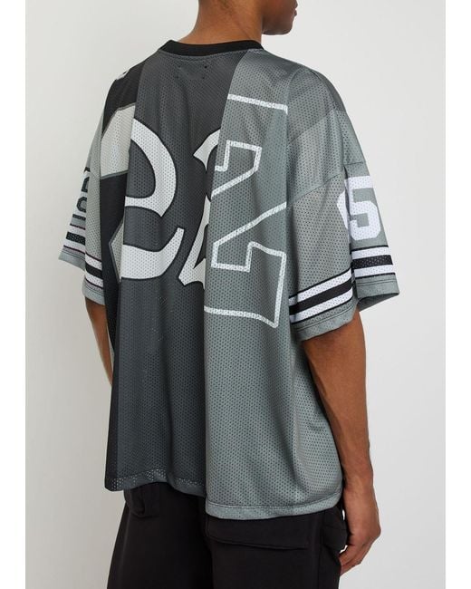 Amiri Gray Spliced Oversized T-Shirt for men