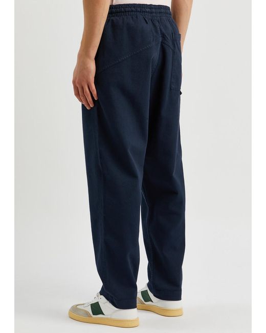 YMC Blue Alva Tapered Stretch-cotton Trousers for men
