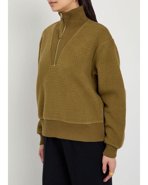 Varley Green Jaylin Half-Zip Fleece Sweatshirt