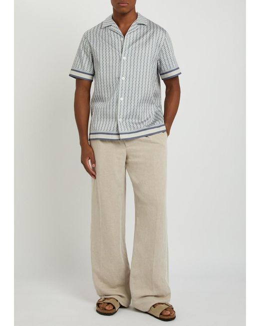 CHE Gray Galliano Printed Woven Shirt for men
