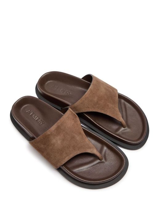 A.Emery Brown Imara Suede Flip Flops