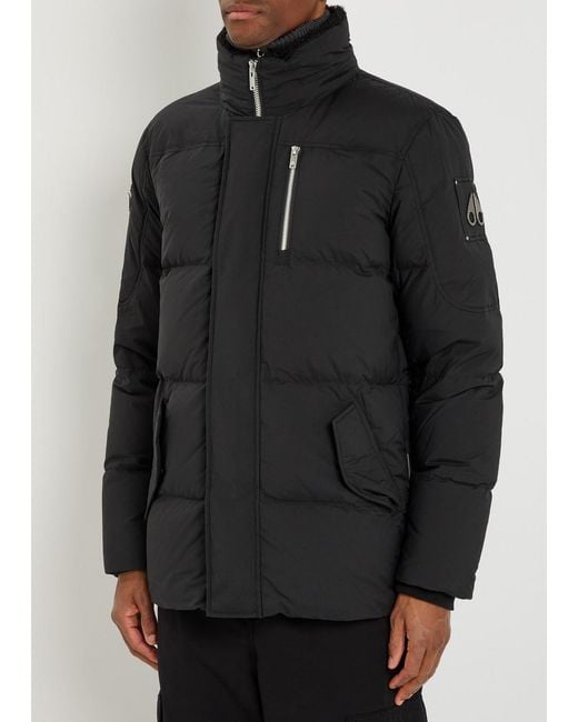 Moose Knuckles Black Everest Padded Shell Jacket for men