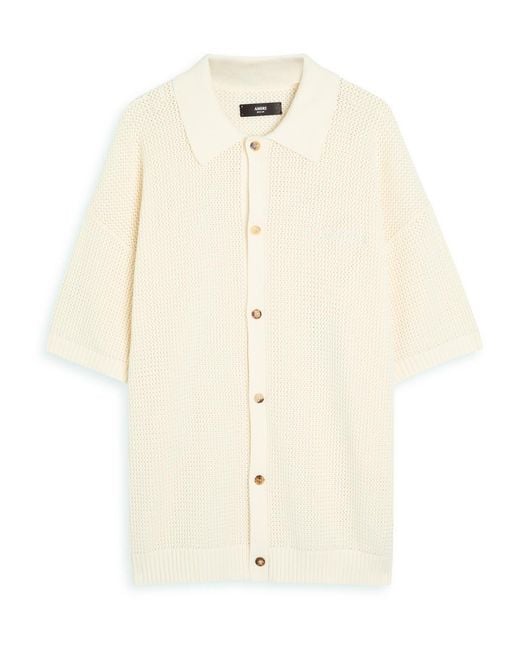 Amiri Natural Crochet Open-Knit Shirt for men