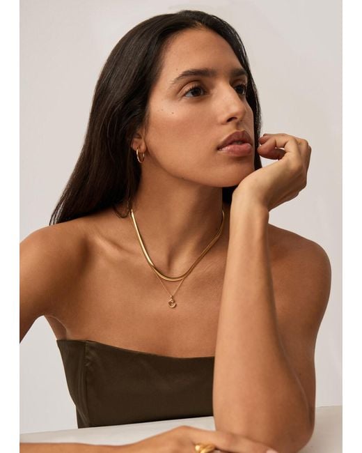 Missoma Metallic Initial C Mini 18Kt Vermeil Necklace