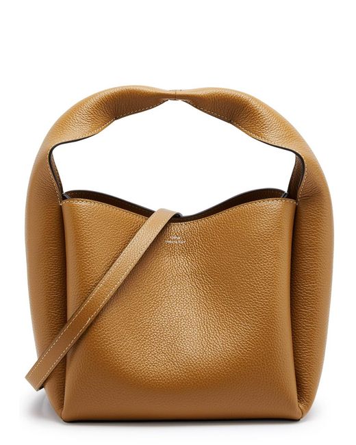 Totême  Brown Totême Small Leather Bucket Bag