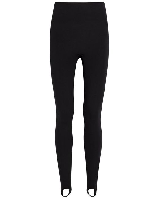 Spanx Black Ponte Stirrup Stretch-Jersey Leggings