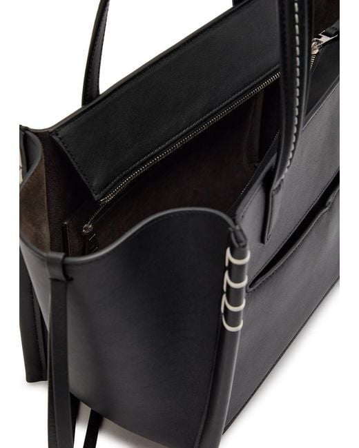 J.W. Anderson Black Elongated Loafer Leather Tote Bag