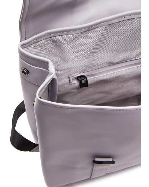 Rains Gray Msn Mini Rubberised Backpack