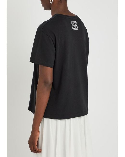 Totême Black Cotton T-Shirt