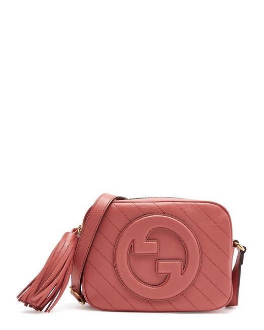 Gucci Red Blondie Leather Camera Bag, Leather Bag