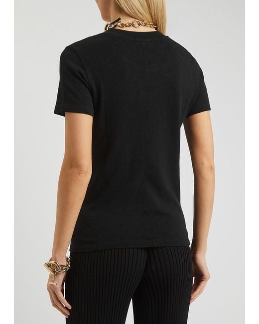 American Vintage Black Sonoma Slubbed Cotton T-Shirt