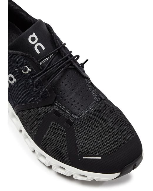 On Shoes Black Running Cloud 5 Mesh Sneakers for men