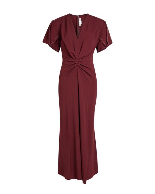 Victoria Beckham Women's Eve Gathered Crepe Midi Dress