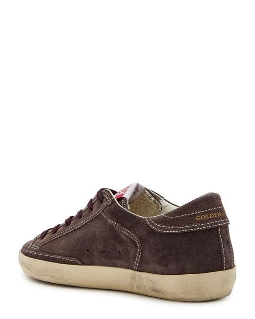 Golden Goose Deluxe Brand Brown Super-Star Glittered Suede Sneakers