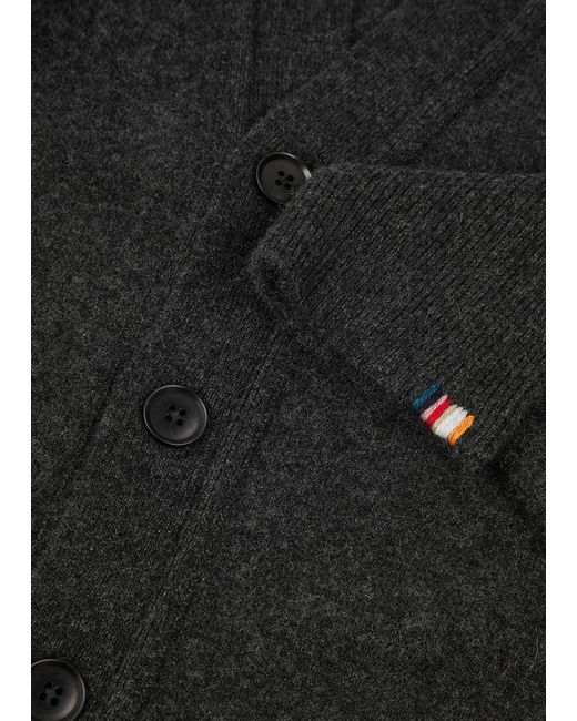 Extreme Cashmere Black N°185 Feike Cashmere-blend Cardigan for men
