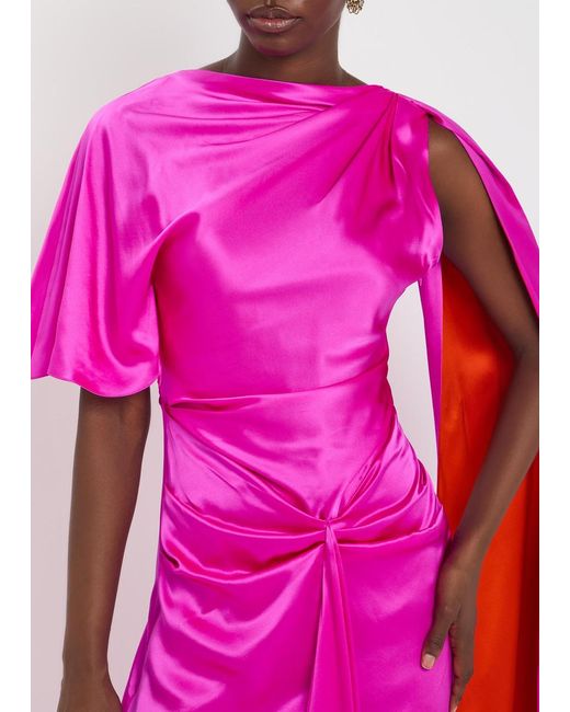 Roksanda Pink Cascading Silk Gown
