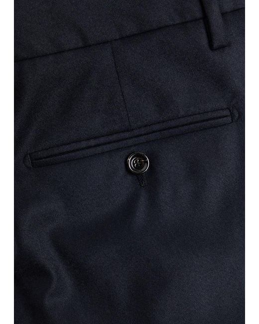 Lardini Blue Wool And Cashmere-Blend Trousers for men