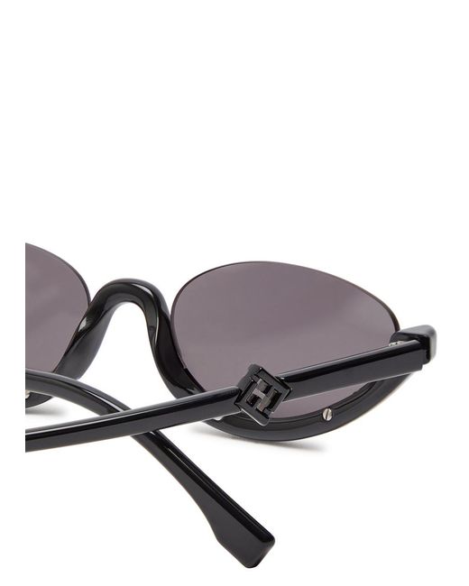 Fendi Black Oval-Frame Sunglasses