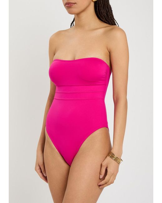 Melissa Odabash Pink Latina Strapless Swimsuit