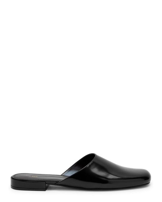 The Row Black Penelope Leather Mules