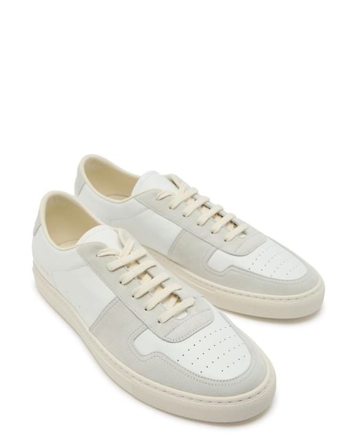 Common Projects White Bball Panelled Leather Sneakers for men