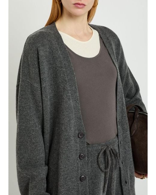 Extreme Cashmere Gray N°459 Jonah V-Neck Cashmere-Blend Cardigan