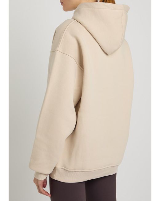 Tala Natural Logo-Embroidered Hooded Cotton-Blend Sweatshirt