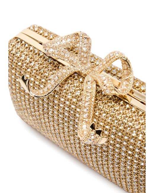 Stef Crystal Box Clutch - Gold