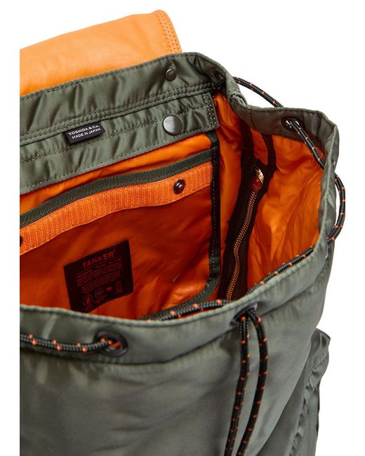 Porter-Yoshida and Co Green Tanker Nylon Backpack for men