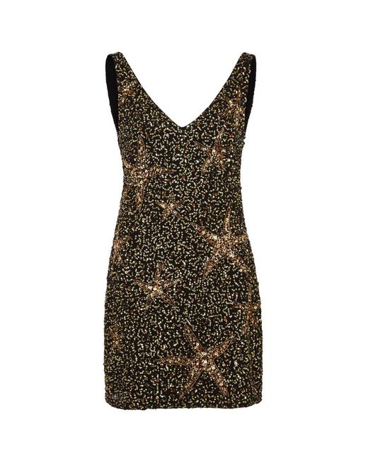 Rixo Brown Christabel Sequin-Embellished Mini Dress
