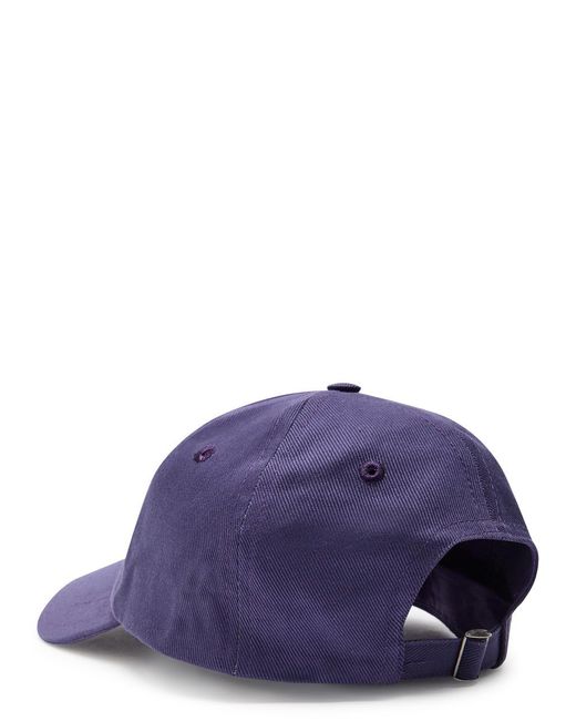Drake's Blue Embroidered Cotton-Twill Cap for men