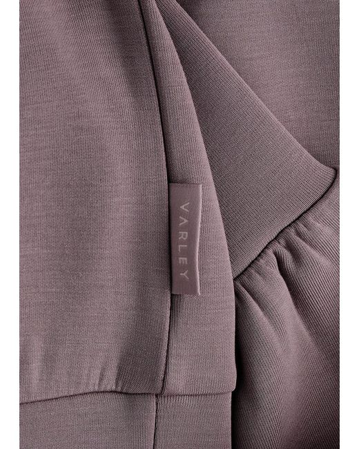 Varley Brown Davidson Stretch-Jersey Half-Zip Sweatshirt