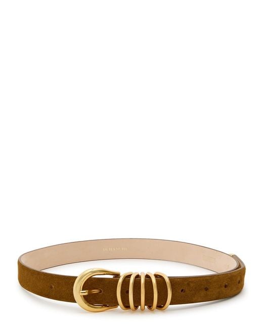 DEHANCHE Brown Hollyhock Suede Belt