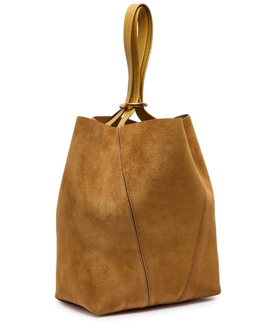 Chloé Brown Spin Medium Suede Tote