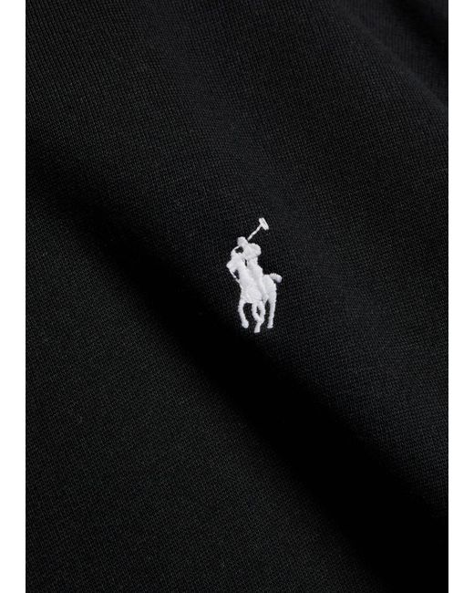 Polo Ralph Lauren Black Logo-Embroidered Cotton-Blend Sweatshirt