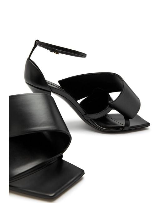 Givenchy Black Twisted Leather Sandals