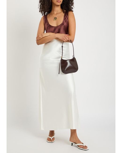 Skiim White Satin Maxi Skirt