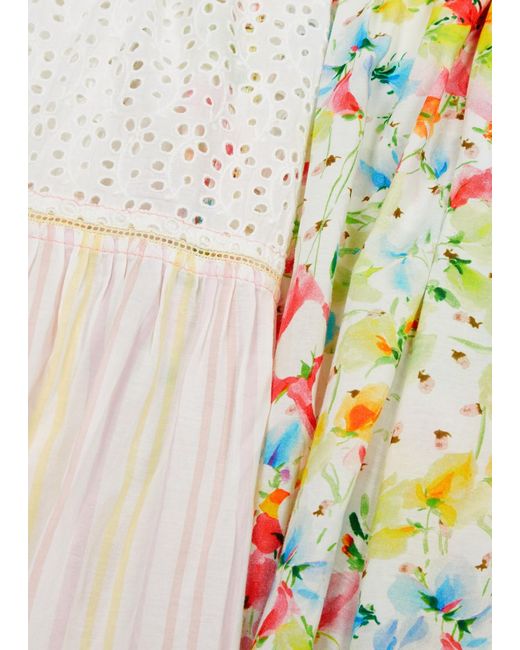 byTiMo Metallic Patchwork Cotton-Blend Maxi Dress