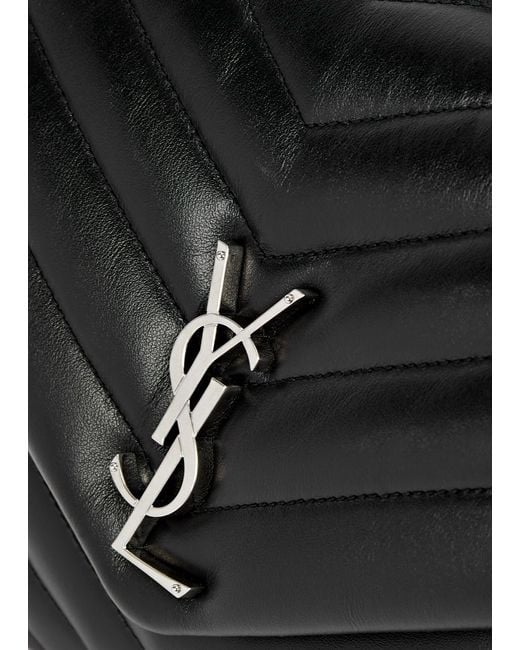 Saint Laurent Black Loulou Quilted Leather Shoulder Bag