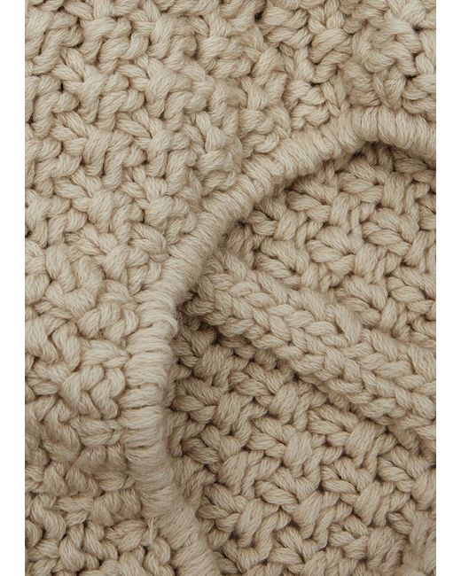 Inverni Natural Chunky-knit Cashmere Beanie