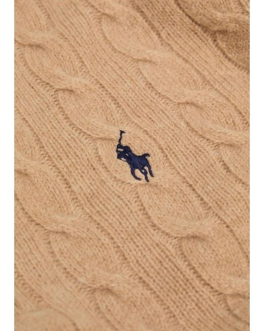 Polo Ralph Lauren Natural Logo Cable-Knit Wool And Cashmere-Blend Jumper for men