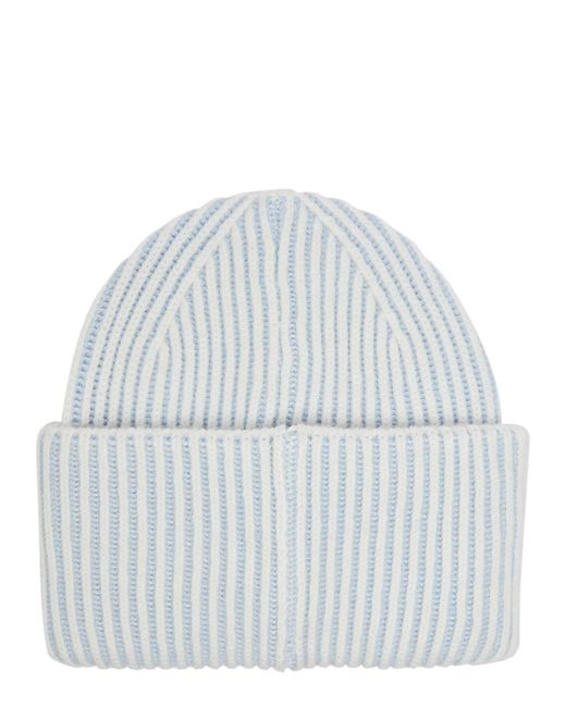 Varley White Dionne Ribbed-Knit Beanie
