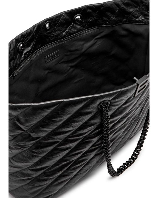 Balenciaga Black Crush Quilted Leather Tote