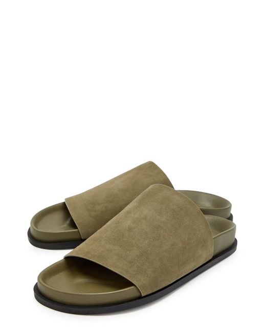 A.Emery Green Luca Woven Leather Sliders
