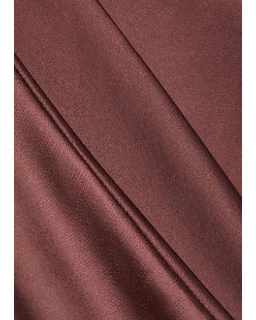 Shona Joy Red Savanna Scoop-Neck Satin Tank Top